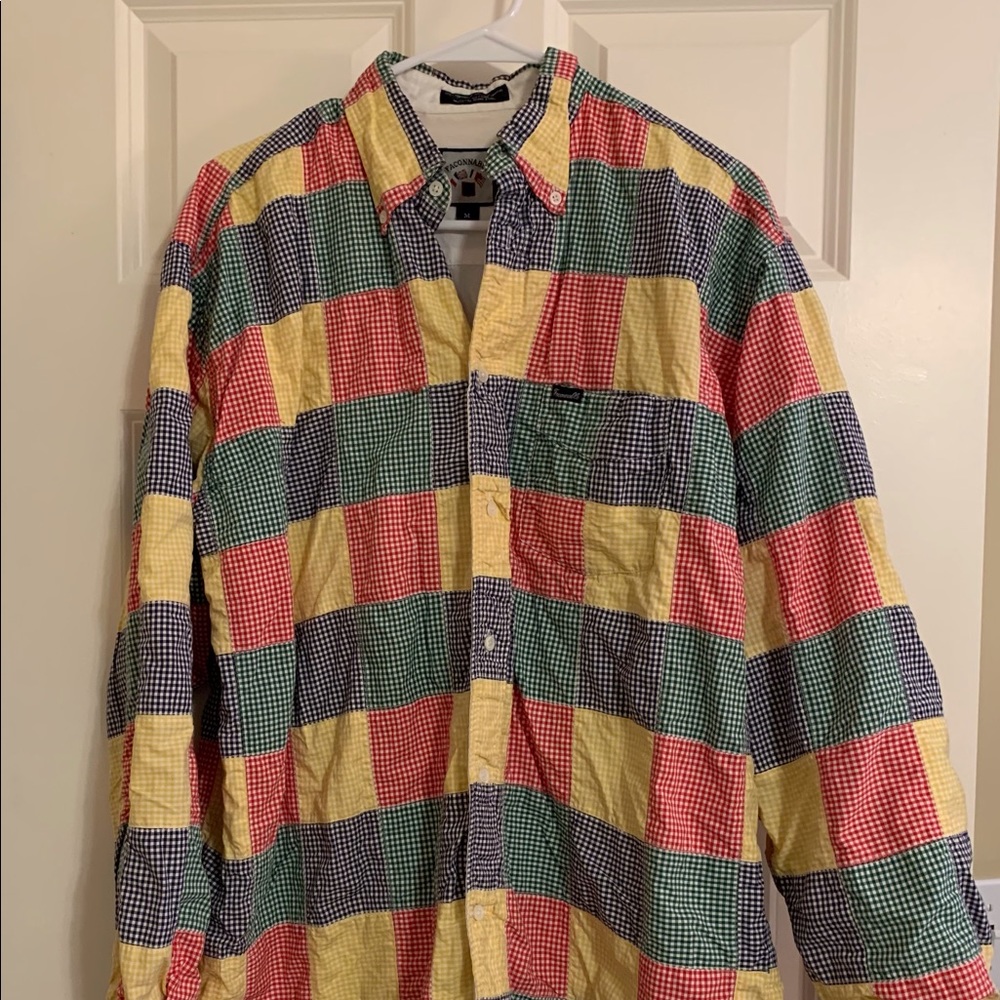 Euc Shirt: Patchwork, Gingham, Vintage, Faconnabl… - image 4